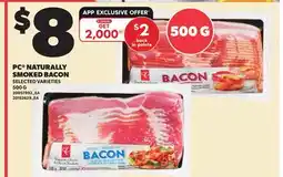 Loblaws PC NATURALLY SMOKED BACON offer