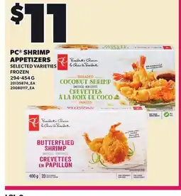 Loblaws PC SHRIMP APPETIZERS offer
