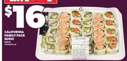 Loblaws CALIFORNIA FAMILY PACK SUSHI offer