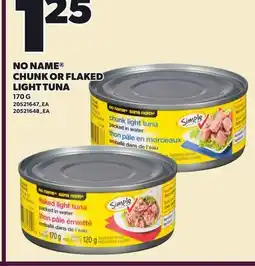 Loblaws NO NAME CHUNK OR FLAKED LIGHT TUNA offer
