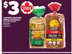 Loblaws COUNTRY HARVEST BREAD OR BAGELS offer