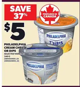 Loblaws PHILADELPHIA CREAM CHEESE OR DIPS offer