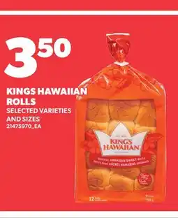 Loblaws KINGS HAWAIIAN ROLLS offer