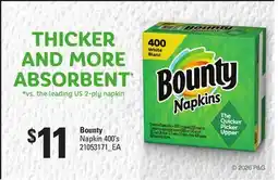 Loblaws BOUNTY NAPKIN, 400'S offer