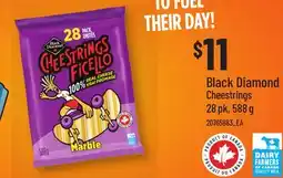 Loblaws BLACK DIAMOND CHEESTRINGS, 28 pk, 588 g offer