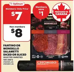 Loblaws FANTINO OR MONDELLO SALAMETTI DICED OR SLICED offer