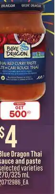 Loblaws BLUE DRAGON THAI SAUCE AND PASTE, 270/325 mL offer