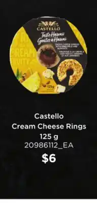 Loblaws CASTELLO CREAM CHEESE RINGS offer