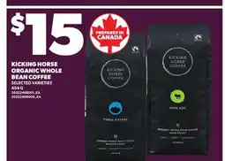 Loblaws KICKING HORSE ORGANIC WHOLE BEAN COFFEE offer