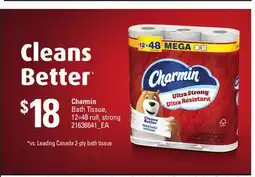 Loblaws CHARMIN BATH TISSUE, 12=48 ROLL offer