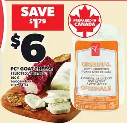 Loblaws PC GOAT CHEESE offer