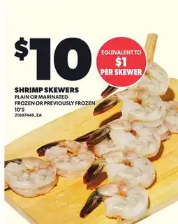 Loblaws SHRIMP SKEWERS, 10'S offer