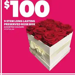 Loblaws 9 STEM LONG LASTING PRESERVED ROSE BOX offer