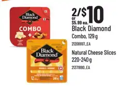 Loblaws BLACK DIAMOND COMBO, 129 G, NATURAL CHEESE SLICES offer