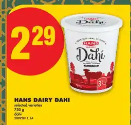 No Frills HANS DAIRY DAHI offer
