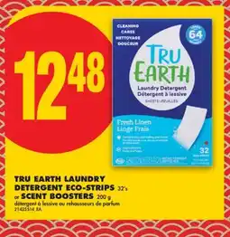 No Frills TRU EARTH LAUNDRY DETERGENT ECO-STRIPS, 32's or SCENT BOOSTERS offer