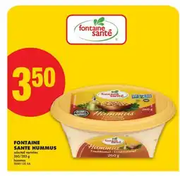 No Frills FONTAINE SANTE HUMMUS, 260/283 G offer