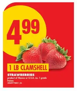 No Frills STRAWBERRIES, 1 LB CLAMSHELL offer