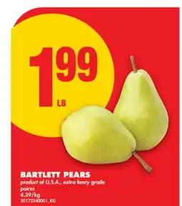 No Frills BARTLETT PEARS offer