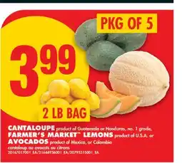 No Frills CANTALOUPE, FARMER'S MARKET LEMONS, AVOCADOS, 2 LB BAG offer