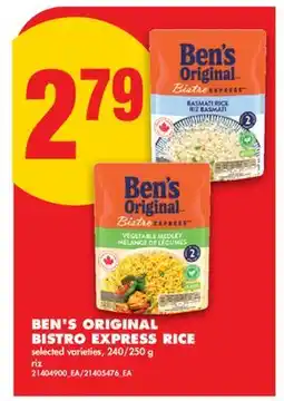 No Frills BEN'S ORIGINAL BISTRO EXPRESS RICE, 240/250 G offer