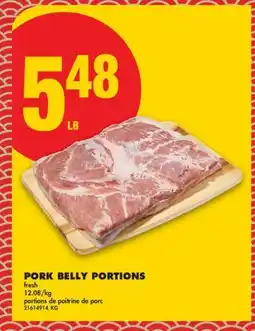 No Frills PORK BELLY PORTIONS offer