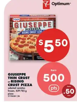 No Frills GIUSEPPE THIN CRUST or RISING CRUST PIZZA offer