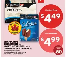 No Frills CHAPMAN'S COLLECTION, 8' S, LOLLY NOVELTIES, 28' S OR ORIGINAL ICE CREAM offer