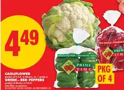 No Frills CAULIFLOWER GREEN or RED PEPPERS, PKG OF 4 offer