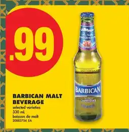 No Frills BARBICAN MALT BEVERAGE offer