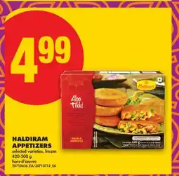 No Frills HALDIRAM APPETIZERS offer