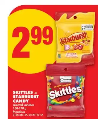 No Frills SKITTLES OR STARBURST CANDY offer