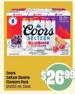 FreshCo Coors Seltzer Slushie Flavours Pack 12x355 mL Cans offer