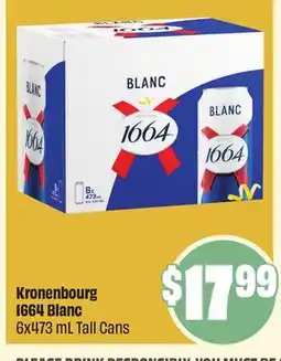 FreshCo Kronenbourg 1664 Blanc 6x473 mL Tall Cans offer