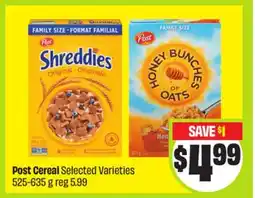 FreshCo Post Cereal Selected Varieties offer
