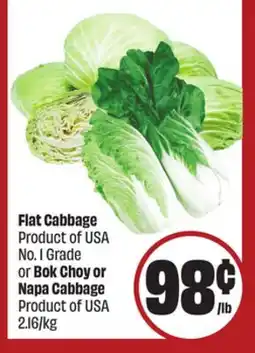 FreshCo Flat Cabbage Product of USA No. 1 Grade or Bok Choy or Napa Cabbage Product of USA - LNY offer