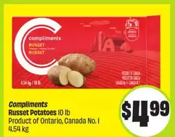 FreshCo Compliments Russet Potatoes 10 lb Product of Ontario, Canada No. l offer