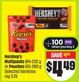 FreshCo Hershey's Multipacks 184-232 g or Pouches 165-290 g Selected Varieties offer