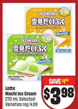 FreshCo Lotte Mochi Ice Cream 270 mL Selected Varieties - LNY offer