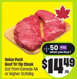FreshCo Value Pack Beef Tri Tip Steak Cut from Canada AA or Higher offer