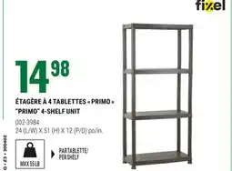 BMR ÉTAGÈRE À 4 TABLETTES  PRIMO  offer