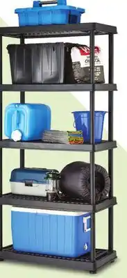Canadian Tire 5-Shelf Adjustable Resin Rack. 36 x 18 x 72˝ h offer