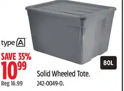 Canadian Tire Solid Wheeled Tote offer
