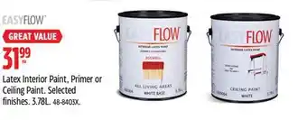 Canadian Tire EASYFLOW Latex Interior Paint, Primer or Ceiling Paint offer