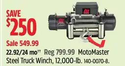 Canadian Tire MotoMaster Steel Truck Winch, 12,000-lb offer