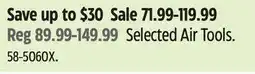 Canadian Tire Selected Air Tools offer