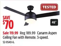 Canadian Tire Canarm Aspen Ceiling Fan with Remote offer