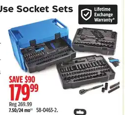 Canadian Tire Mastercraft Socket Set, SAE/Metric, CRV, Black Steel Finish, 260-pc offer
