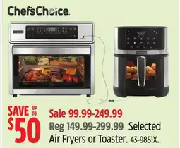 Canadian Tire Chef's choice Selected Air Fryers or Toaster offer
