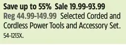 Canadian Tire Selected Corded and Cordless Power Tools and Accessory Set offer